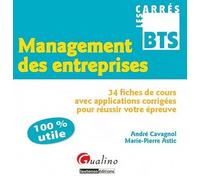 Management Des Entreprises - 34 Fiches De Cours Avec Applications Corrigées Pour Réussir Votre Épreuve
