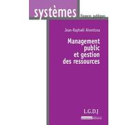 Management public et gestion des ressources - Jean-Raphaël Alventosa - Lgdj - broché - Etude