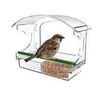 Manager générique pour oiseaux faciles : nourriture pour volailles de fenêtre, fines de conteneurs alimentaires, gestionnaire de fenêtre en acrylique avec plateformes solides