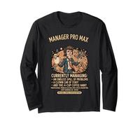 Manager Pro Max Funny Boss Humour Graphic Manche Longue