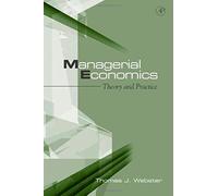 Managerial Economics by Thomas J. Webster Hardcover Book