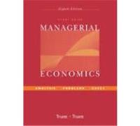 Managerial Economics, Study Guide: Analysis, Problems, Cases Truett, Lila J., Truett, Dale B., Truett (Auteur)