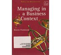 Managing: Activities/In A Business Context/People: Student Pack