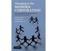 Managing in the Modern Corporation - Jonathan Cardiff University Morris - Cambridge University Press - Livre en Anglais - Paperback Jonathan Cardiff University MorrisJonathan Cardiff University Morris