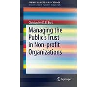 Managing The Public's Trust In Non-Profit Organizations