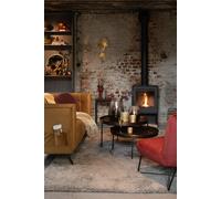Manahee Design | Acier inoxydable brun 48x76x76 cm | Set de trois tables basses rondes