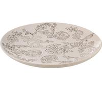 Manahee Design | Assiette Décorative Zen en Porcelaine Blanc et Noir | 4 cm x 37 cm x 37 cm