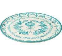 Manahee Design | Assiette Granada céramique blanc/aqua | Céramique | 34 x 34 x 2.5 cm