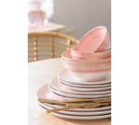 Manahee Design | Assiette Lara porcelaine saumon | 27 cm x 27 cm x 2 cm