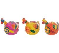 Manahee Design | Assortiment de 3 Poules décoratives en Résine Multicolore | 21,5 cm x 26,5 cm x 15,5 cm