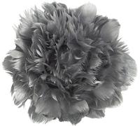 Manahee Design | Balle déco en plumes argentées | Argent | 12x15x15 cm