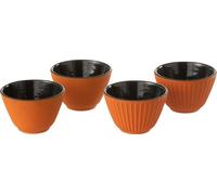 Manahee Design | Boîte 2 Tasses à thé Métal Orange | Orange | 5 cm x 8 cm x 8 cm