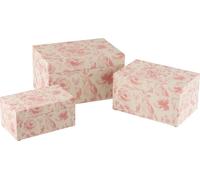 Manahee Design | Boîtes en MDF rose et blanc | 35 cm x 25 cm x 20 cm | 4,494 kg