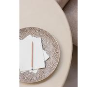 Manahee Design | Bord décoratif en porcelaine beige/blanc | 37x37 cm | 4 cm de hauteur