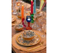 Manahee Design | Bord porcelaine multicolore | 27 x 27 cm | 2,5 cm hauteur