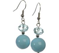 Manahee Design | Boucles d'oreilles turquoise en fausse fourrure | Dimensions 4 x 18 x 11 cm | Couleur bleu