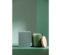 Manahee Design | Bougie parfumée Bois Givré | Cire | Vert | 14 cm x 10,5 cm x 10,5 cm
