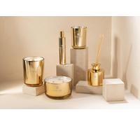 Manahee Design | Bougie parfumée Excellent Golden Honey couleur or | 12 cm x 9 cm x 9 cm | 0,64 kg
