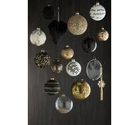 Manahee Design | Boule de Noël en verre doré cassé large | Verre | 16x13,5x13,5 cm
