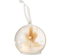 Manahee Design | Boule de Noël LED Ange en verre blanc naturel | 12 cm