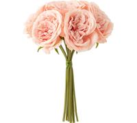 Manahee Design | Bouquet de 7 roses rose clair en plastique | Rose | 25x20x20 cm