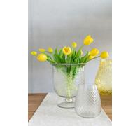 Manahee Design | Bouquet de 7 tulipes en PU | Jaune | 45,5 cm x 16,5 cm x 10 cm