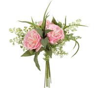 Manahee Design | Bouquet de tulipes en plastique rose clair | 27 cm x 28 cm x 13 cm