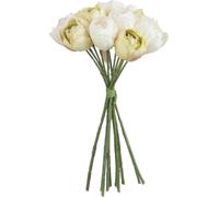 Manahee Design | Bouquet Tulipe 12x Polyester Blanc/Vert | Dimensions 28x17x17 cm