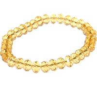 Manahee Design | Bracelet Élastique 6x8mm Cristal Jaune | Faux fourrure | 18x11x4 cm