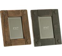 Manahee Design | Cadre photo en bois marron/noir assortiment 2 pcs | 26,5x21,5x2,5 cm
