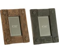Manahee Design | Cadre photo en bois multi-couleur | Couleur multi | Dimensions 24 x 19 x 2,5 cm - Lot de 2