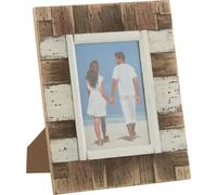 Manahee Design | Cadre photo en bois Paulownia naturel/blanc | Dimensions 24 x 1,5 x 29 cm