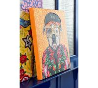 Manahee Design | Canvas Mix Popart Chien Multicolore | 100 x 75 x 3,8 cm