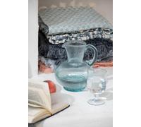 Manahee Design | Carafe Boule en Verre Bleu Clair | 21x16,5x15 cm