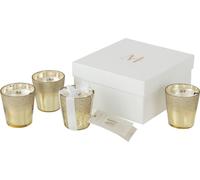 Manahee Design | Coffret 4 Bougies Parfumées M-Chic Verre Champagne | 7,5cm x 6,5cm x 6,5cm
