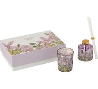 Manahee Design | Coffret Cadeau Bougie Parfumée + Huile Parfumée Rose | Cire / Bougie Multi | 12,5 cm x 20 cm x 6 cm