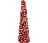 Manahee Design | Cône déco baies en polyresine rouge Small | 61 x 19 x 19 cm