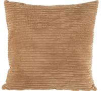 Manahee Design | Coussin à Rayures en Textile Caramel | 45 cm x 45 cm x 14 cm | Couleur Marron