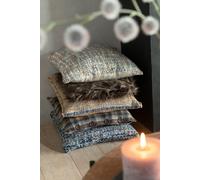 Manahee Design | Coussin fausse fourrure long gris/noir/blanc | Textile | 45 cm x 45 cm x 4 cm