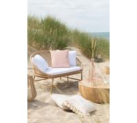 Manahee Design | Coussin Pinceau Coton Beige Carré | 48 x 48 x 16 cm
