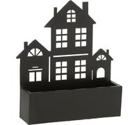 Manahee Design | Déco murale cache-pot en métal noir | 36 cm x 32,5 cm x 8 cm