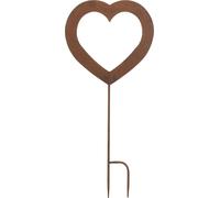 Manahee Design | Décoration Jardin Coeur Ouvert Fer Forgé Marron | 70 cm x 31.5 cm x 1 cm
