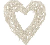 Manahee Design | Décoration murale Coeur en Bois Theeboom Blanc | Blanc | 35 x 35 x 7 cm