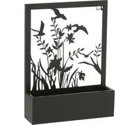 Manahee Design | Décoration murale et pot pour plante en métal noir | 41x31x8 cm