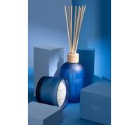 Manahee Design | Diffuseur de Parfum Accords Essentiels Embruns Marins Bleu 550ml | 35,5 cm H x 9,5 cm L x 9,5 cm l | Cire / Bougie