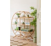 Manahee Design | Étagère 3 Tablettes Rotin Naturel | Naturel | 150 x 40 x 150 cm