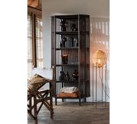 Manahee Design | Étagère Conie 5 Tablettes Bois de Manguier Brun Foncé | 190 cm x 84 cm x 38 cm