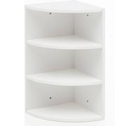 Manahee Design | Étagère d’Angle Bois Blanc 30x60x30 cm | 3 Tablettes Ouvertes | Meuble Mural Design Moderne