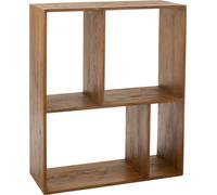 Manahee Design | Étagère murale Kubus 4 cases | Bois brun | 119x100x40 cm
