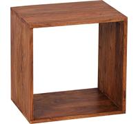 Manahee Design | Étagère sur pied MUMBAI Bois massif Sheesham | Couleur naturelle Sheesham | Dimensions 43,5x33x43,5 cm